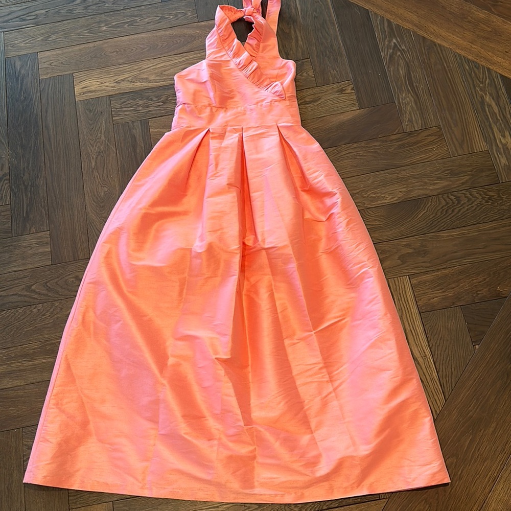 Pink Halter A-Line Wedding Dress